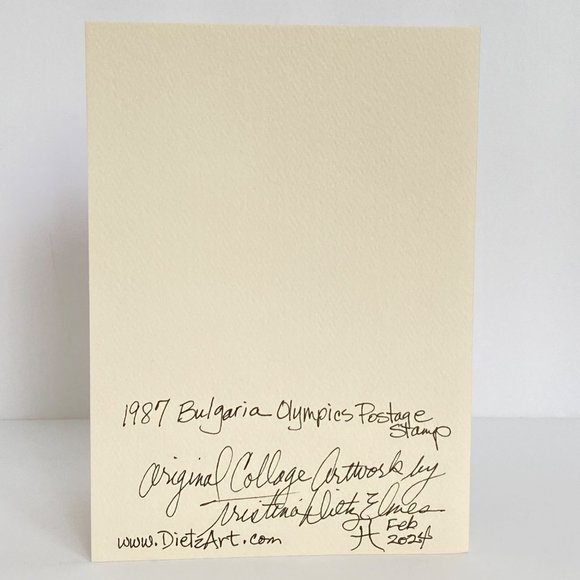 Collage Art Handmade Original Blank Greeting Card and Envelope Frame Ready - Picture 4 of 5